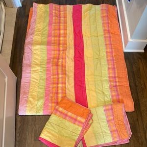 Pottery Barn Kids Vibrant Sherbet Multi-Print Comforter + 2 Matching Shams